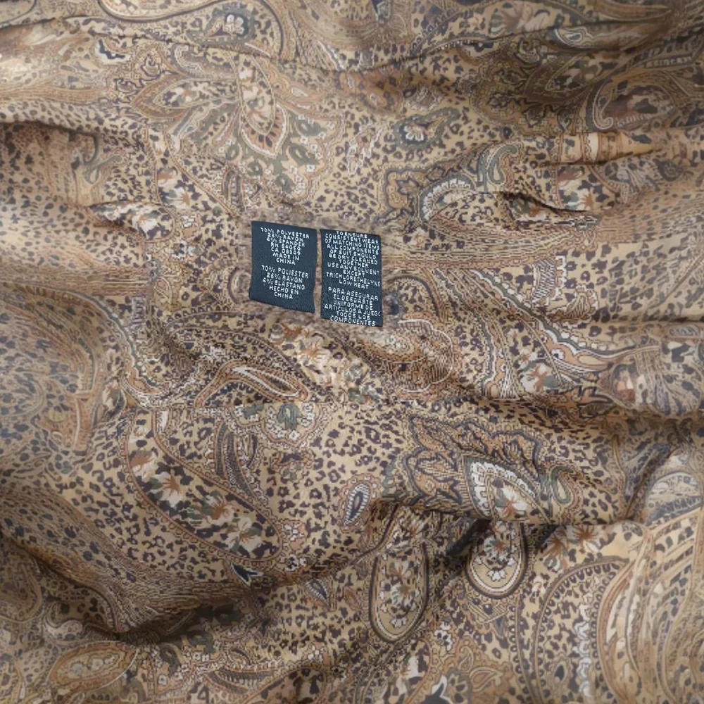 Tan Wool-Blend Blazer with Tailored Fit - Picture 6 of 10